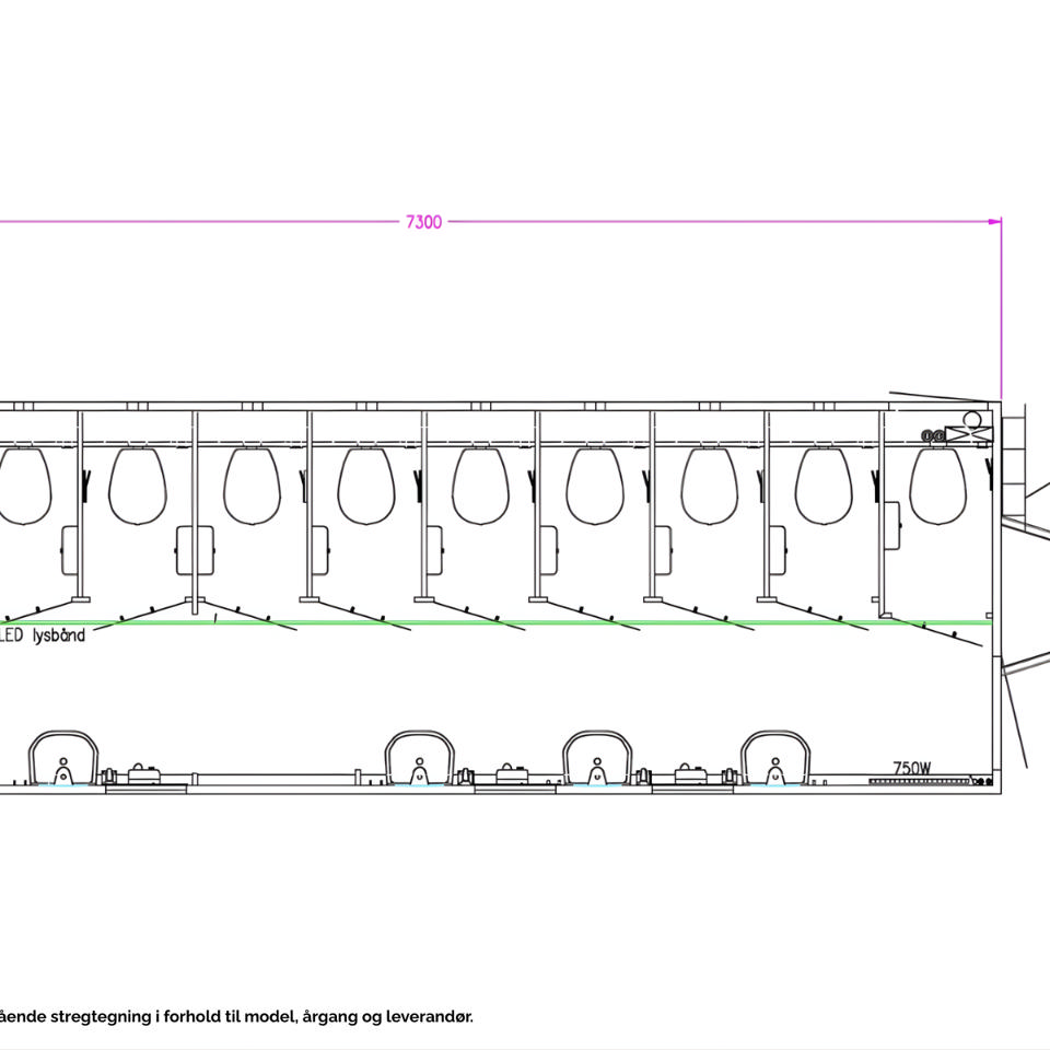 Luksus toiletvogn med 10 toiletter - Toiletter med skyl