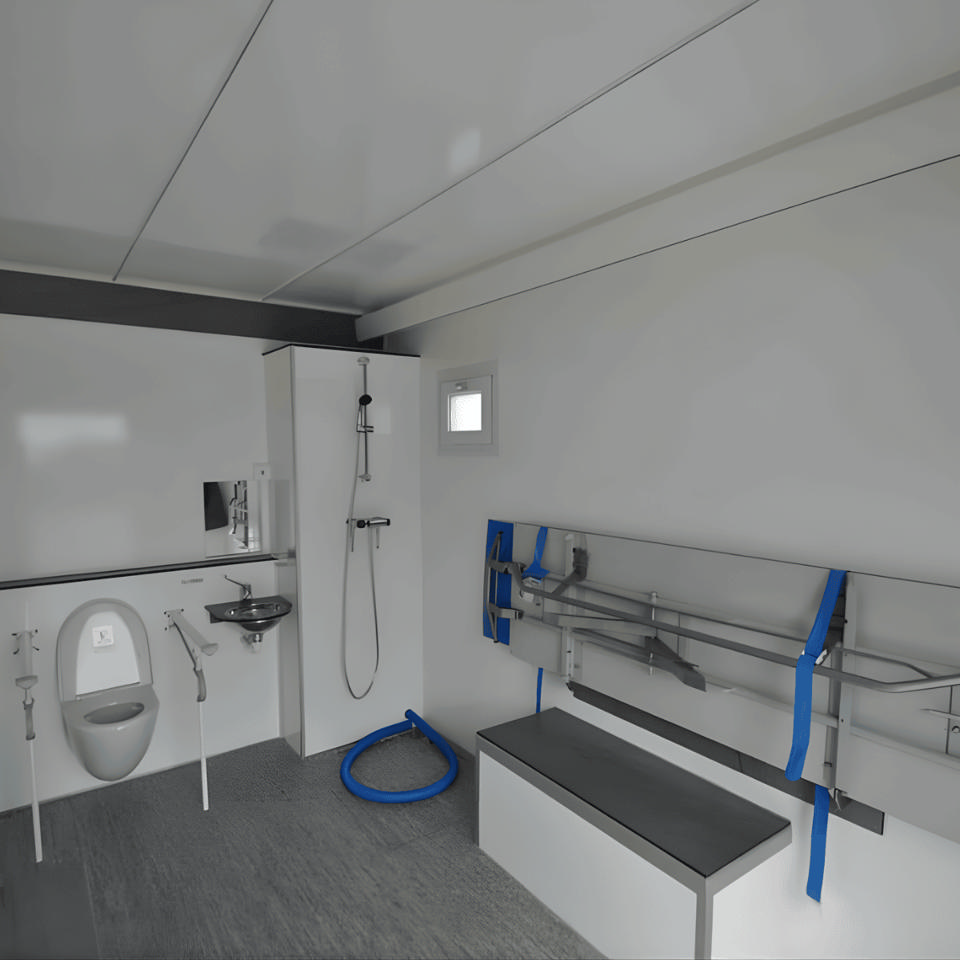 Handicap toilet inkl. travers lift - Pusle- og Handicaptoiletter