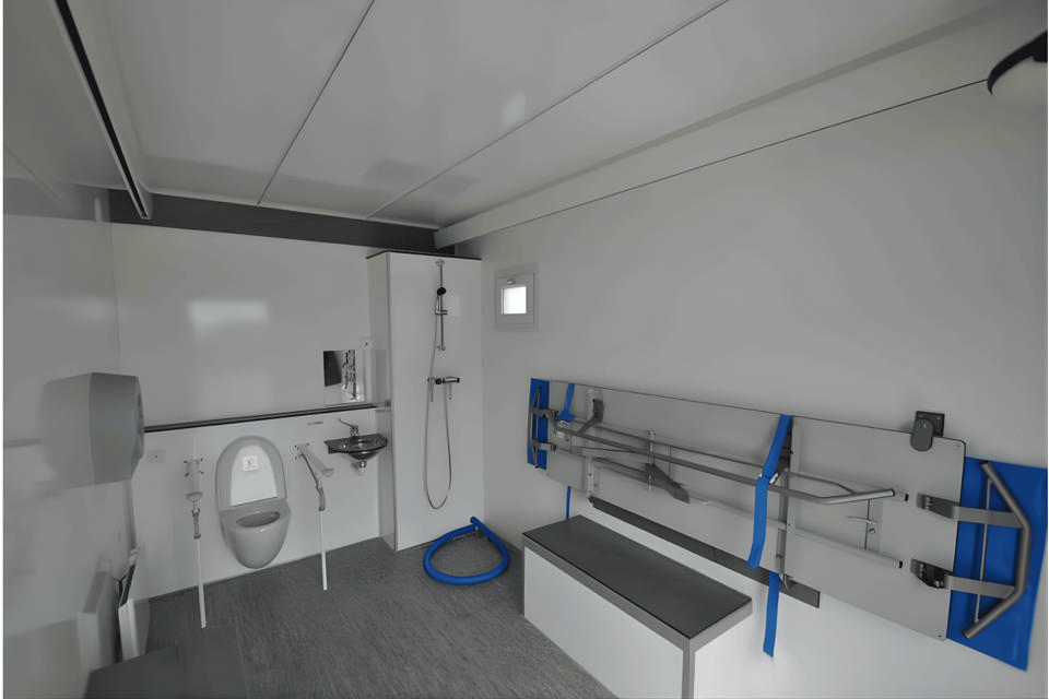 Handicap toilet inkl. travers lift - Pusle- og Handicaptoiletter