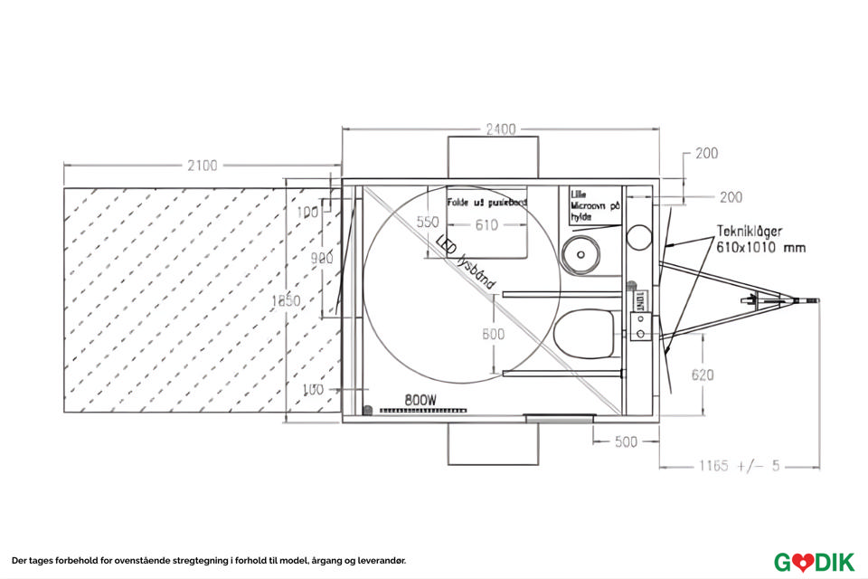 Handicap/puslevogn (excl tank) - Pusle- og Handicaptoiletter