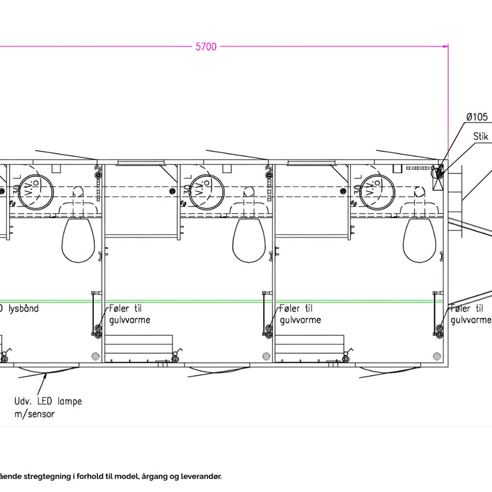 Badevogn med 3 badeværelser - Brugtmarked
