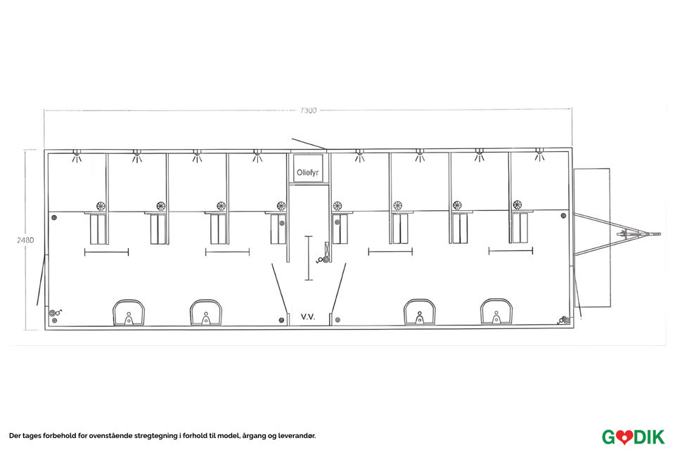 Badevogn m/oliefyr til 8 personer - Badvogne- og moduler