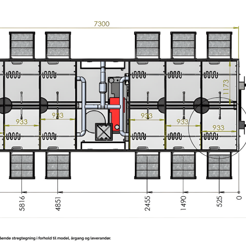 Badevogn m/oliefyr til 12 personer - Badvogne- og moduler