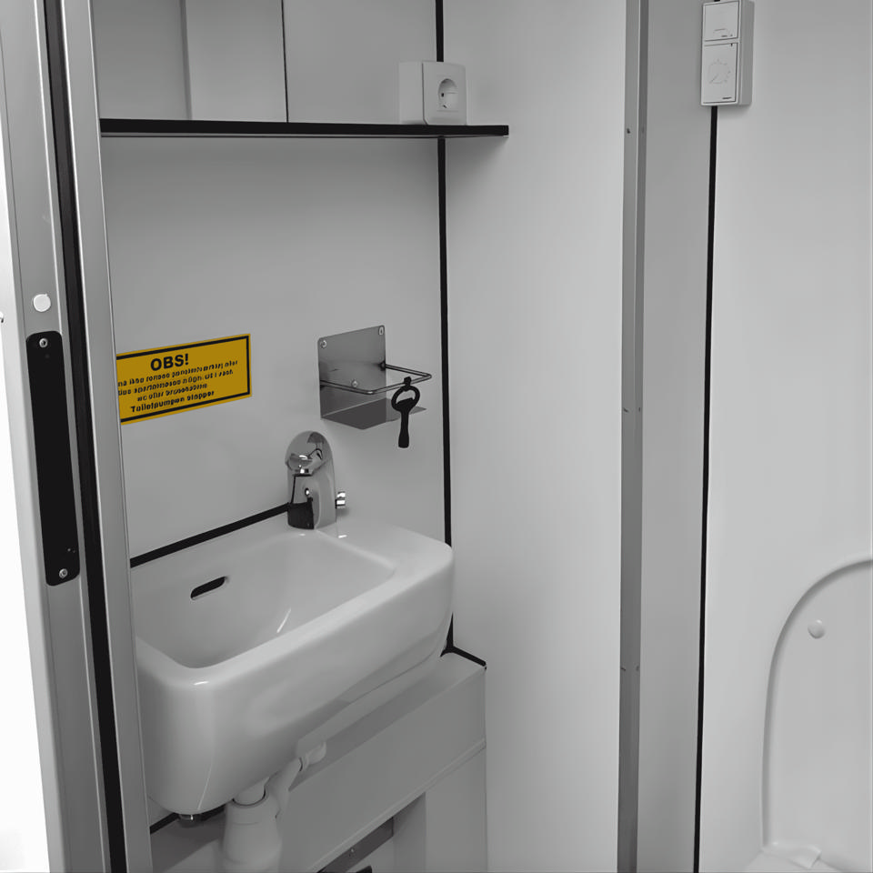 Bademodul med 2 badeværelser - Badvogne- og moduler