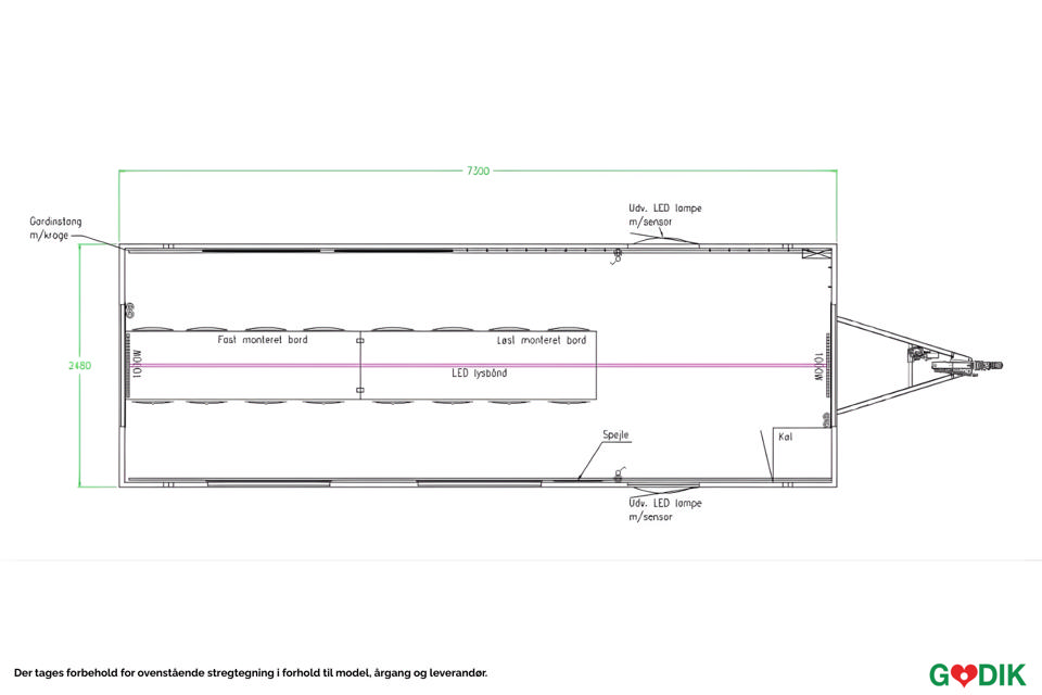 Kontorvogn med 1 rum - Brugte kontor- og mandskabsvogne