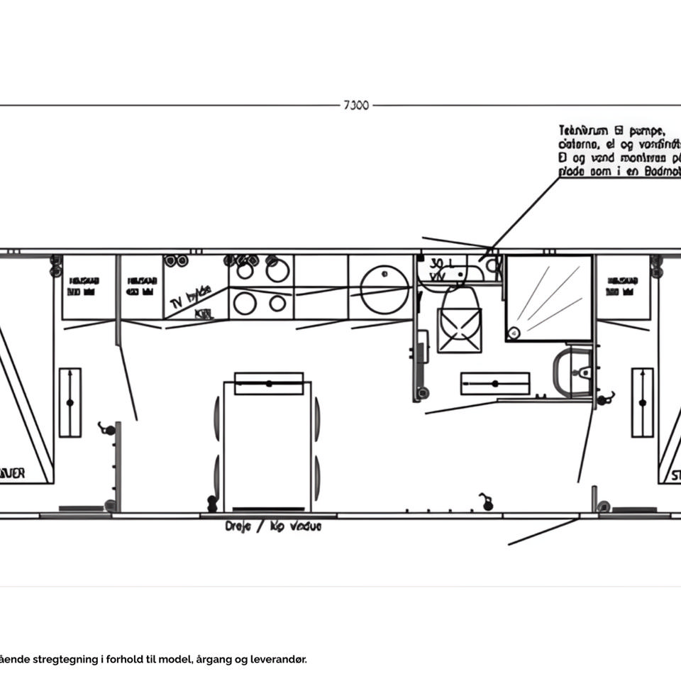 Beboelsesvogn 4 personer, 9 meter - Brugte beboelse- og køkkenvogne