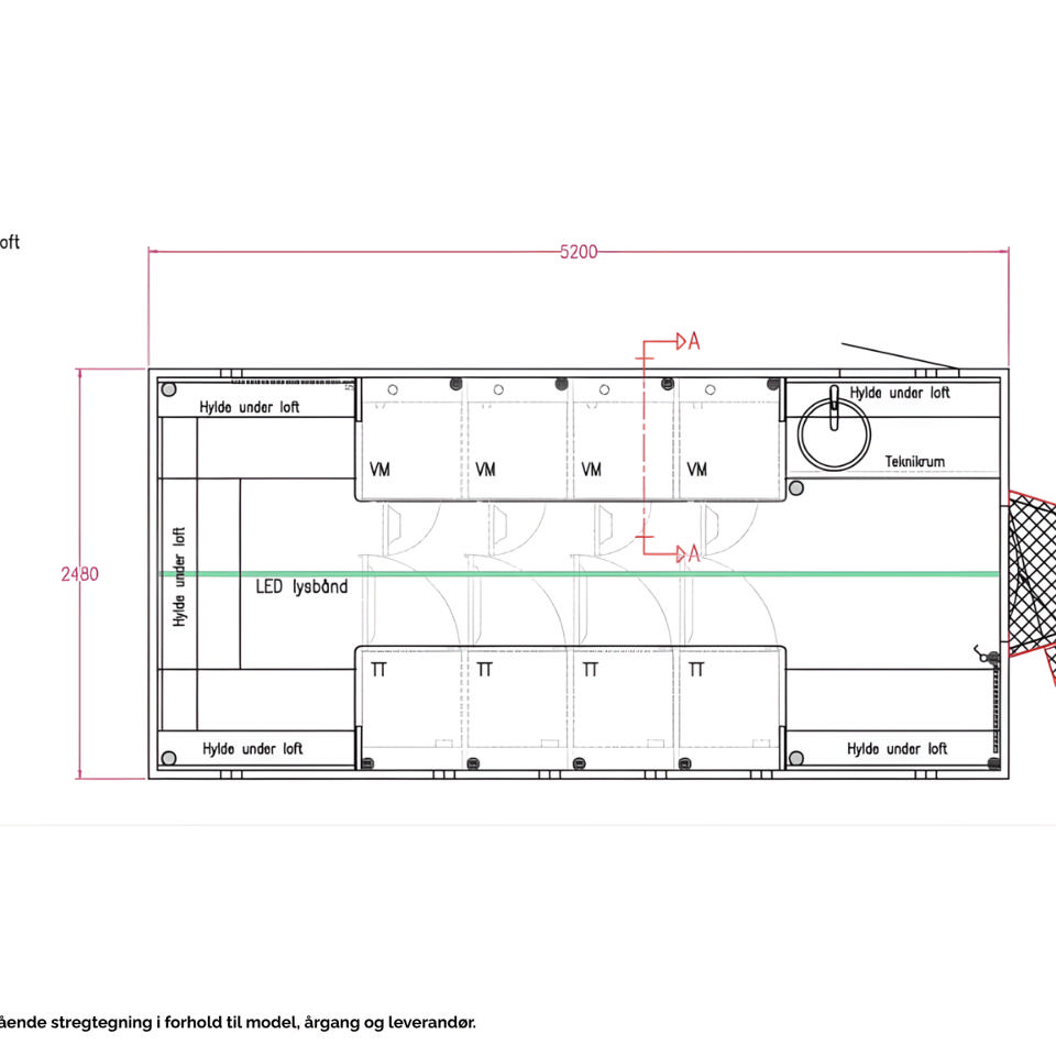 Vaskerivogn m/industrimaskiner - Opvaske- og vaskerivogne