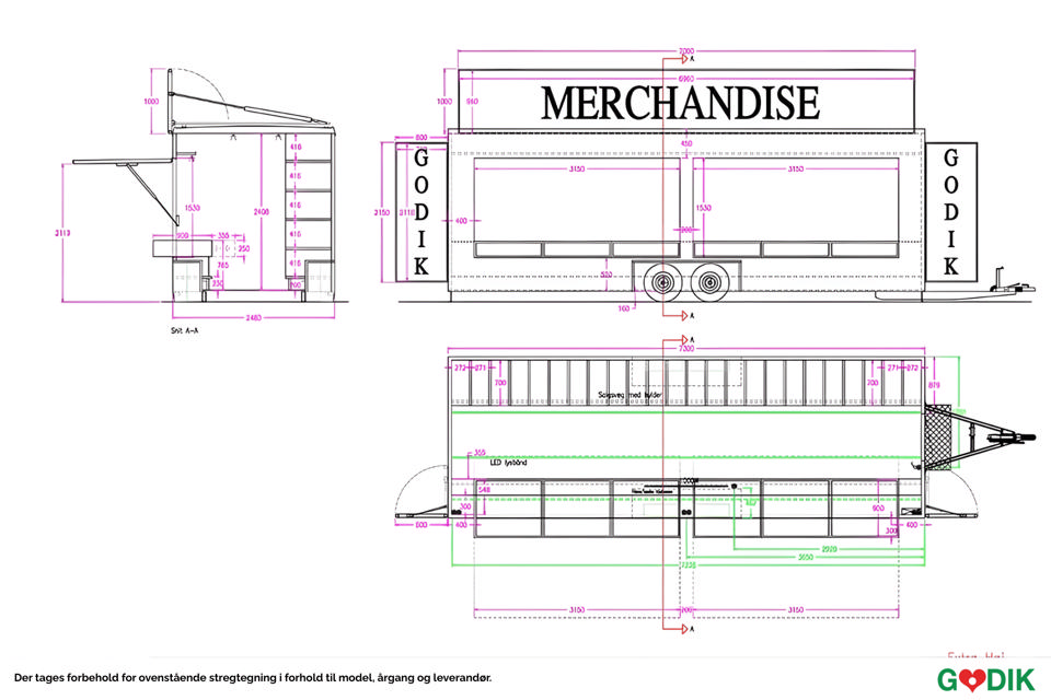 Merchandisevogn - Salgs- og merchandiseboder