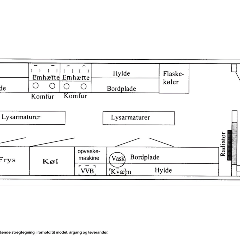 Køkkencontainer m/køl og frys - Køkken- og kantinevogne