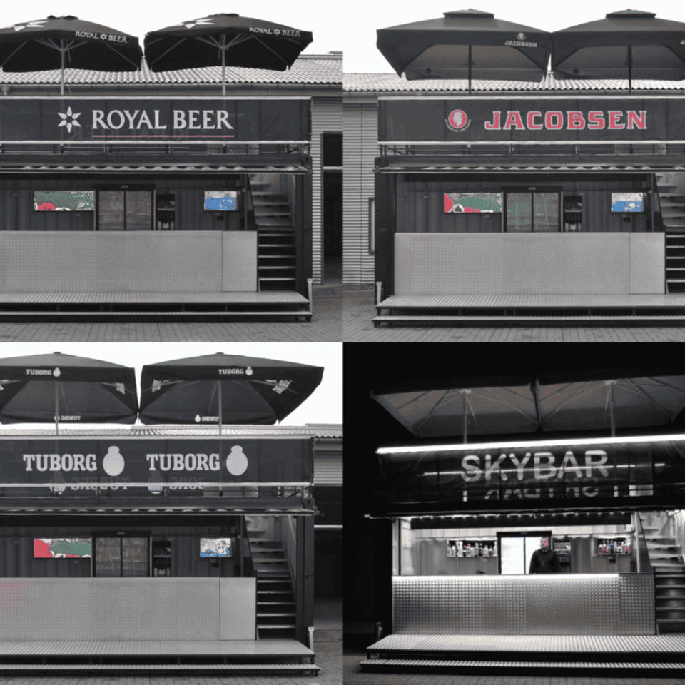 Skybar med tagterasse - Salgs- og merchandiseboder